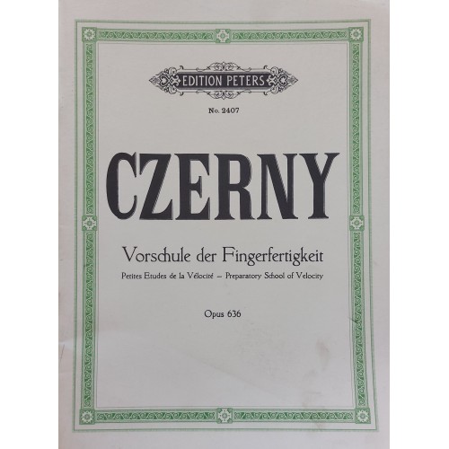 Book - Piano - Czerny - Petites etudes de la velocite - Opus 636