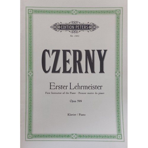 Book - Piano - Czerny - Premier maitre du piano - Opus - 599