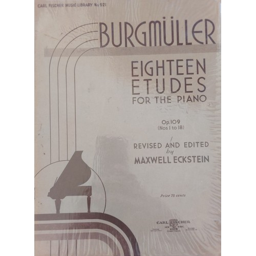 Book - Burgmuller eighteen etudes for the piano